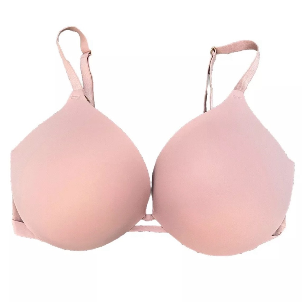 VS Victoria’s Secret Uplift Plunge Bra 34DDD Pink Blush EUC 34F Bra